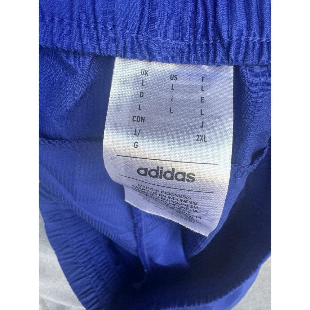 Adidas Cargo Shorts Mens L Blue Sun Cargo Side 3-Stripes Ripstop Lightweight‎